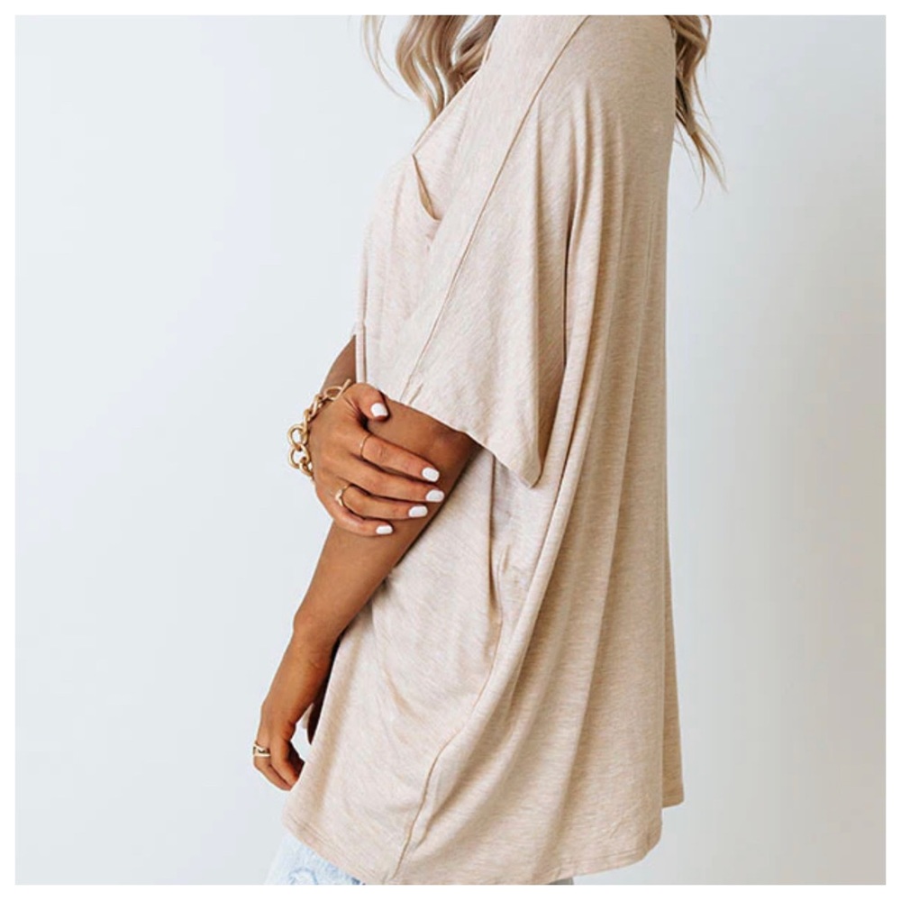 #19 Boho Round Neck Oversized Tunic Top - Picture 3 of 4